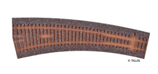 TILLIG 86520 - H0 Gleisbettung Elitegleis dunkel (braun) für linke Innenbogenweiche 20,7°
